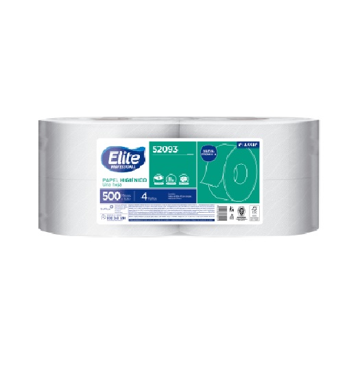 Papel Higiénico Elite Classic Hoja Simple 4 Rollos 500 m