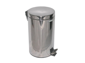PAPELERO METALICO AC.INOX.C/PEDAL 12 LTS.