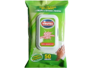 TOALLAS DESINFEC. VIRUTEX POCKET 50 UN.