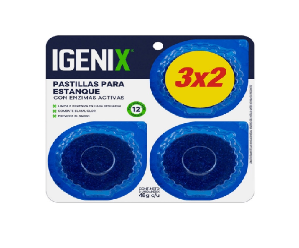 Pastilla Estanque Igenix 48 g Display de 3 Unidades