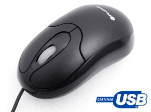 MOUSE FUJITEL USB OPTICO ECONO. NEGR/AMAR 160M28Y