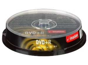 DVD+R GRABABLE 10 UN. 4.7 GB 16X IMATION