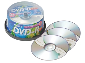DVD-R GRABABLE 25 UN. 4.7 GB 16X MASTER-G TORTA