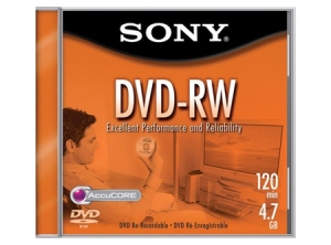 DVD-RW REGRABABLE 1 UN. 4.7 GB 2X SONY.
