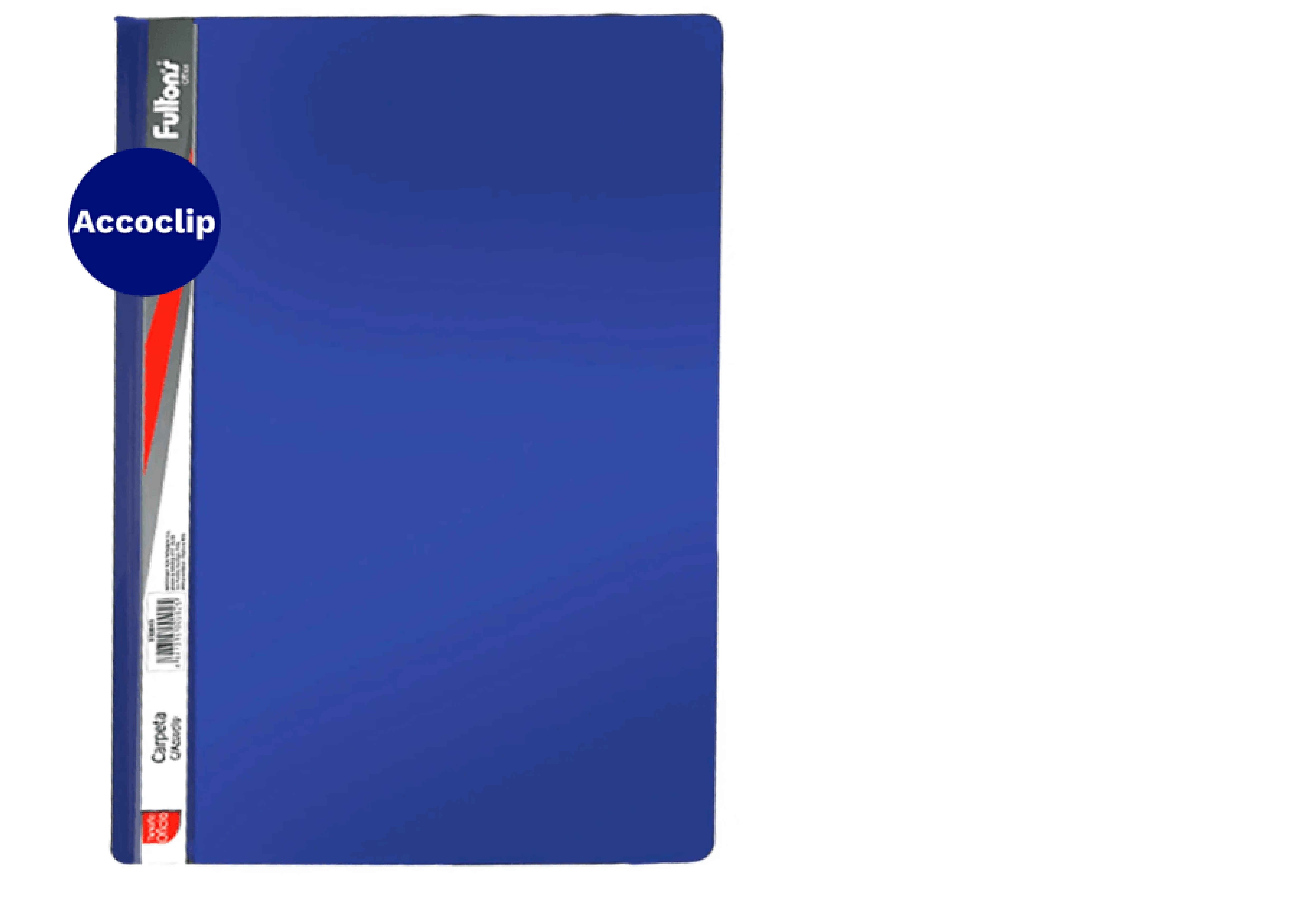 CARPETA CON ACCOCLIP OFICIO VINIL AZUL FULTONS