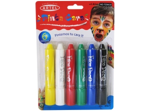 PINTURA CARA LAPIZ 6 COLORES (ARTEL)