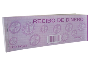 FORM.RECIBO DE DINERO 100 HJS. HALLEY