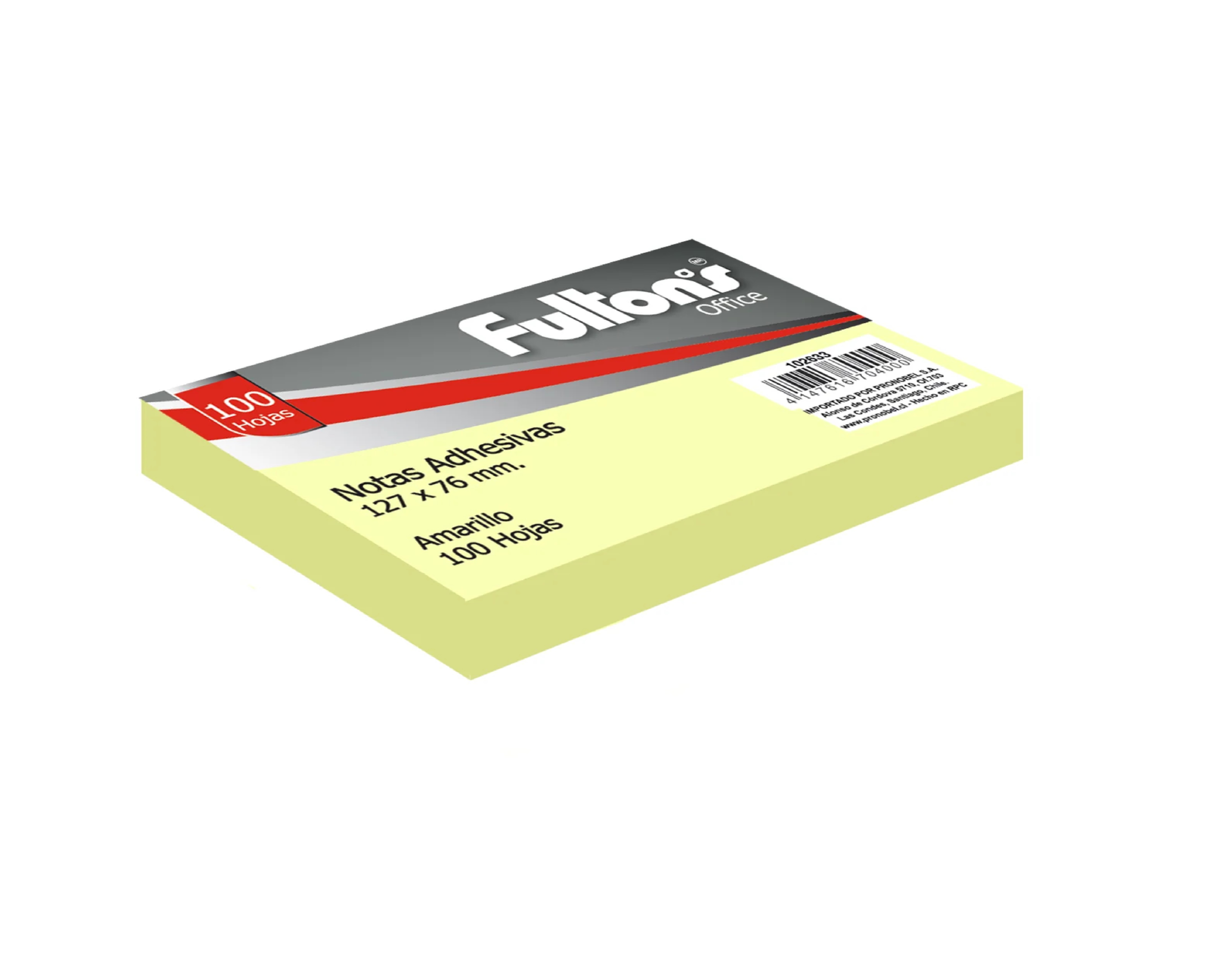 NOTA ADHESIVA 655 127X76MM 100 HJS FULTONS
