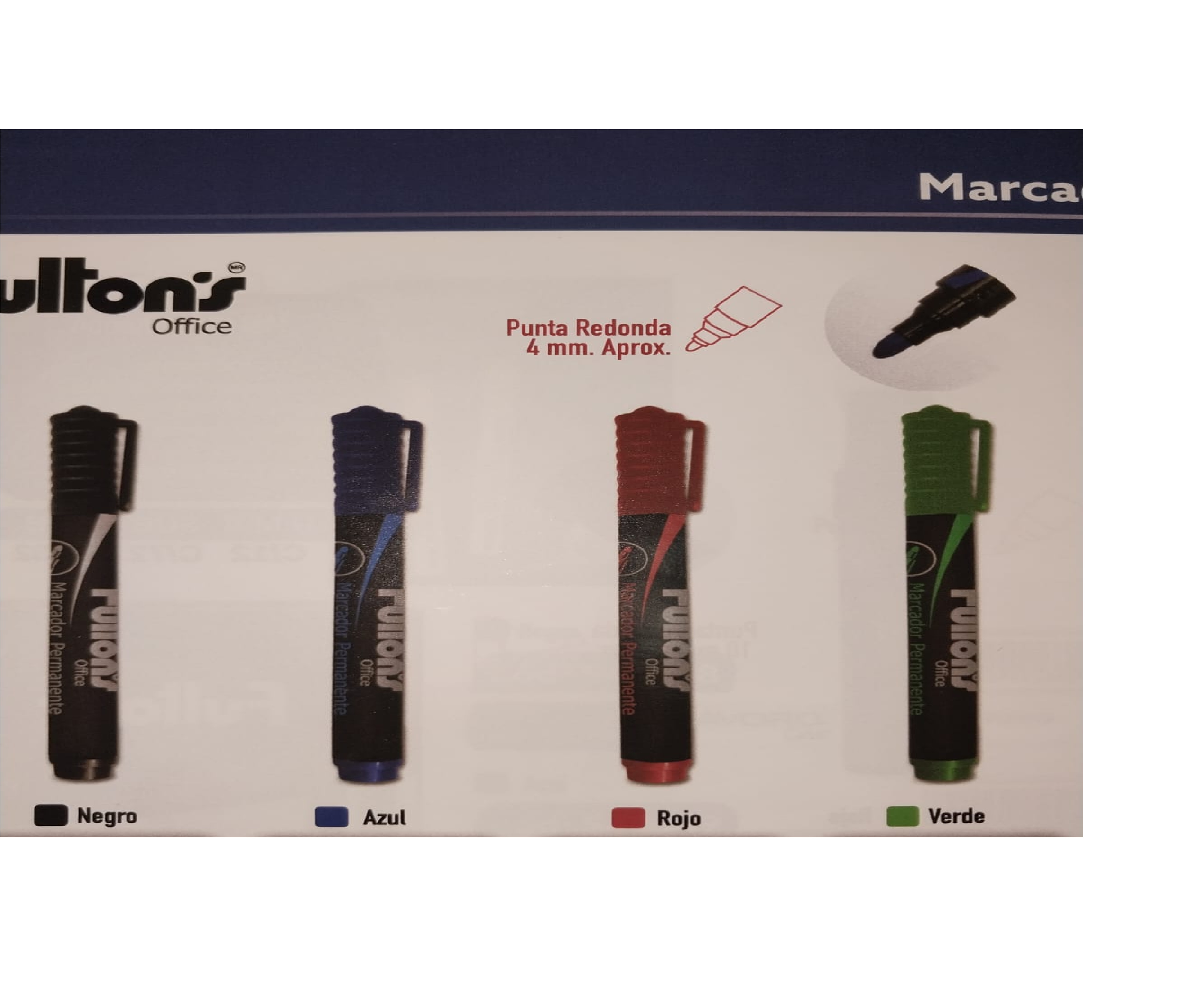 MARCADOR PERMANENTE FULTON COLORES SURTIDOS UNI.