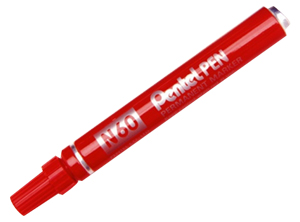 MARCADOR PERMAN.PENTEL NO.50 PTA.RED.ROJO