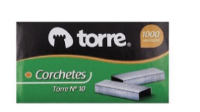 Corchetes Torre 10 Hojas N 10 Caja de 1000 Unidades