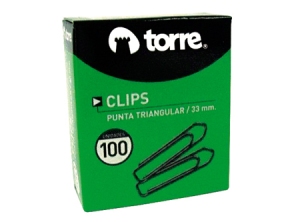 CLIPS NO.1 PUNTA TRIANGULAR TORRE X 100 UN 33 MM