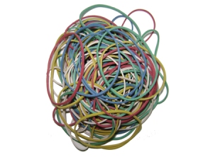 ELASTICO COLOR SURTIDO 1/2 KILO 60/1.5 - 2 MM
