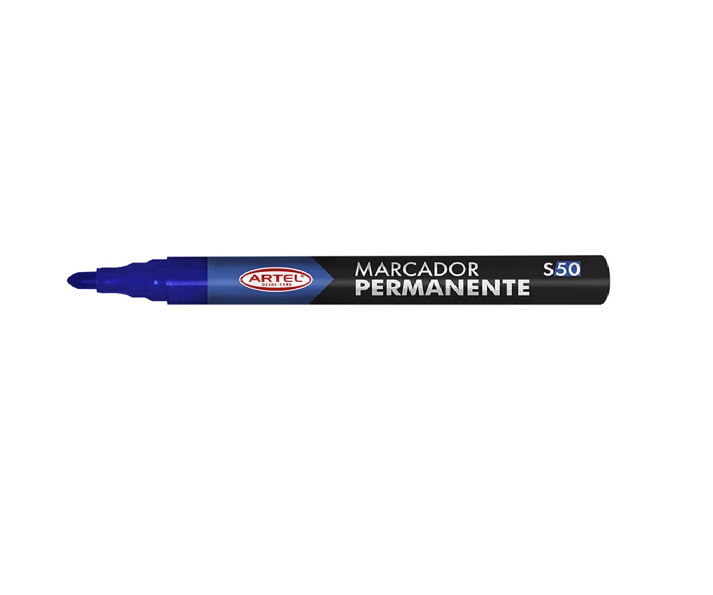 Marcador Permanente Artel Punta Redonda 50 Azul