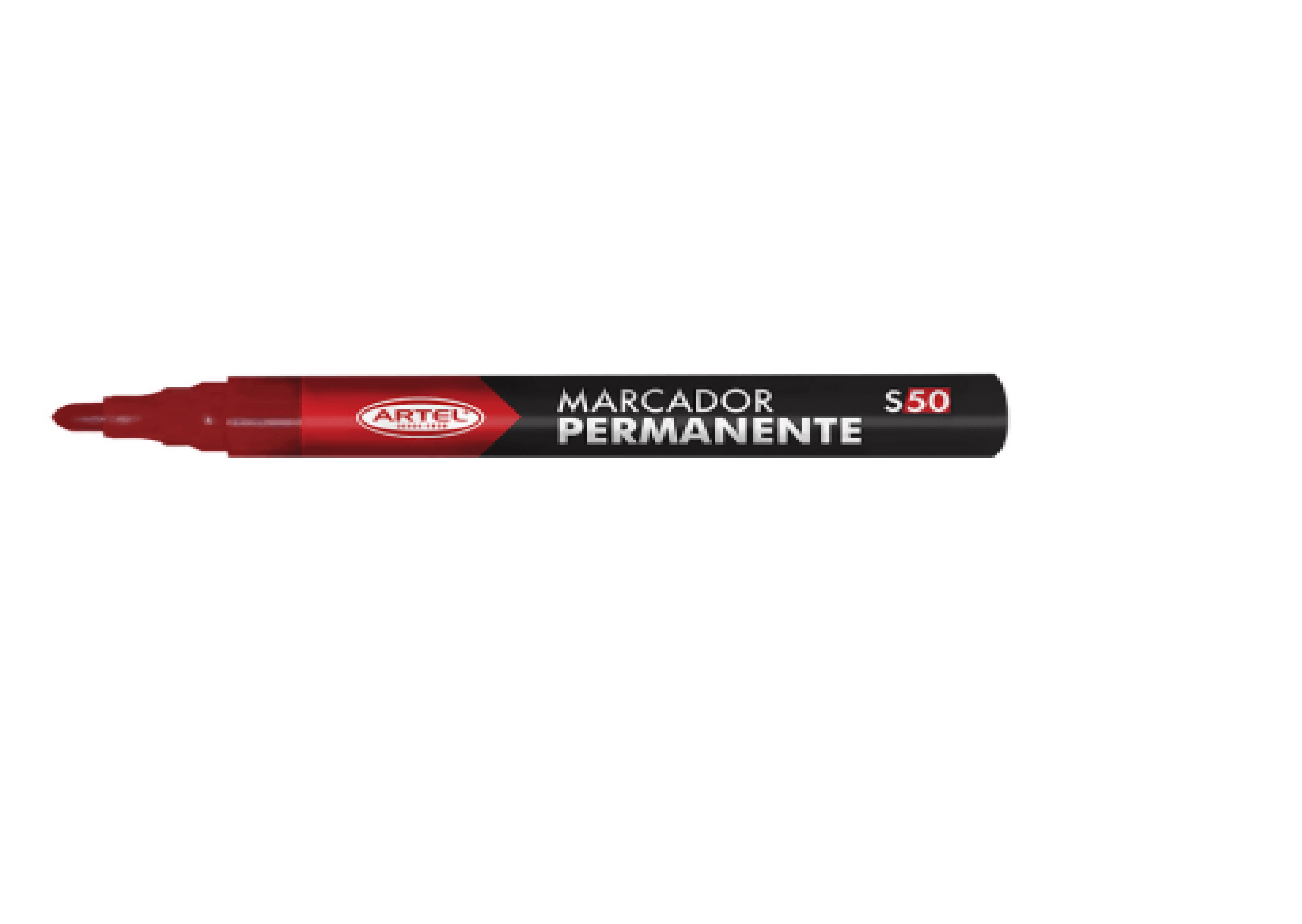 Marcador Permanente Artel Punta Redonda 50 Rojo