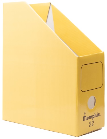 Caja Revistera Memphis Oficio N° 22 Amarillo