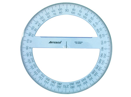 TRANSPORTADOR CRISTAL ARTESCO 360 GRADOS-20 CMS