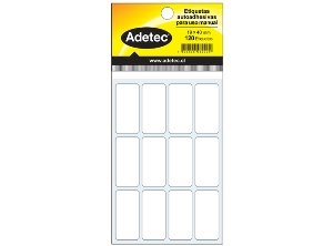 ETIQUETA MANUAL BCA 19X40 MM 10 HJ 120 UN ADETEC