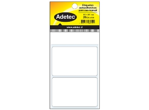 ETIQUETA MANUAL BCA 53X82 MM 10 HJ 20 UN ADETEC