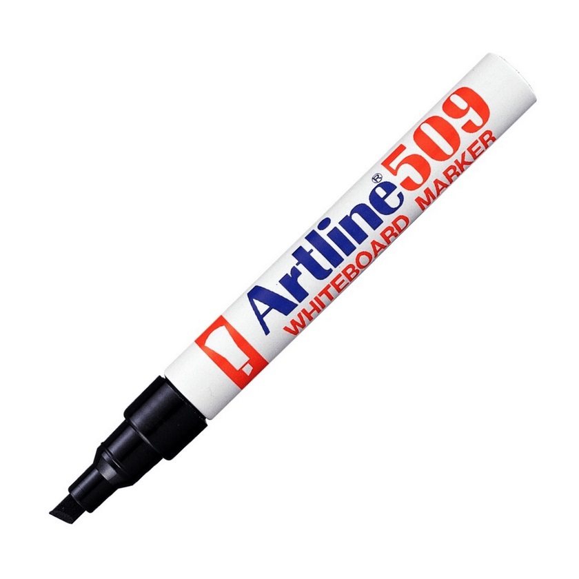 Plumón Pizarra Artline 509 Recargable Punta Biselada Negro