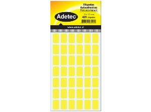 ETIQUETA MANUAL AMARILL 11X17MM 10 H 420 UN ADETEC