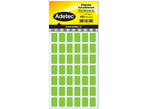 ETIQUETA MANUAL VERDE 11X17 MM 10 HJ 420 UN ADETEC