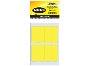 ETIQUETA MANUAL AMARILL 20X50MM 10 H 80 UN ADETEC
