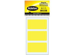 ETIQUETA MANUAL AMARILL 35X70MM 10 H 30 UN ADETEC