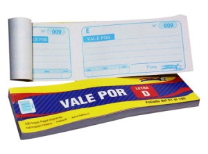 FORM.VALE POR P/RONEO 100 HJS.