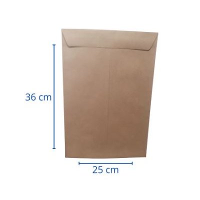 SOBRE SACO TEKNOFAS OFICIO 25X36 KRAFT 70 G CAFE PRECIO X UNIDAD