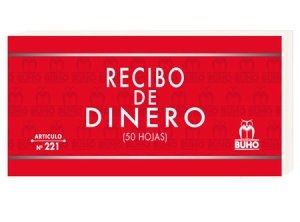 FORM.RECIBO DE DINERO 50HJS.BUHO 221