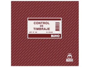LIBRO CONTAB. CONTROL TIMBRAJE 24 HJ. BUHO 165