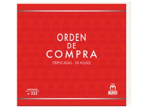 FORM.ORDEN DE COMPRA BUHO 223/3 HJ.