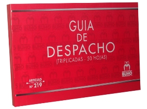 FORM.GUIA DESPACHO TRIPLI. BUHO 219