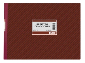 LIBRO REGISTRO ACCIONES BUHO 175 50 HJ.