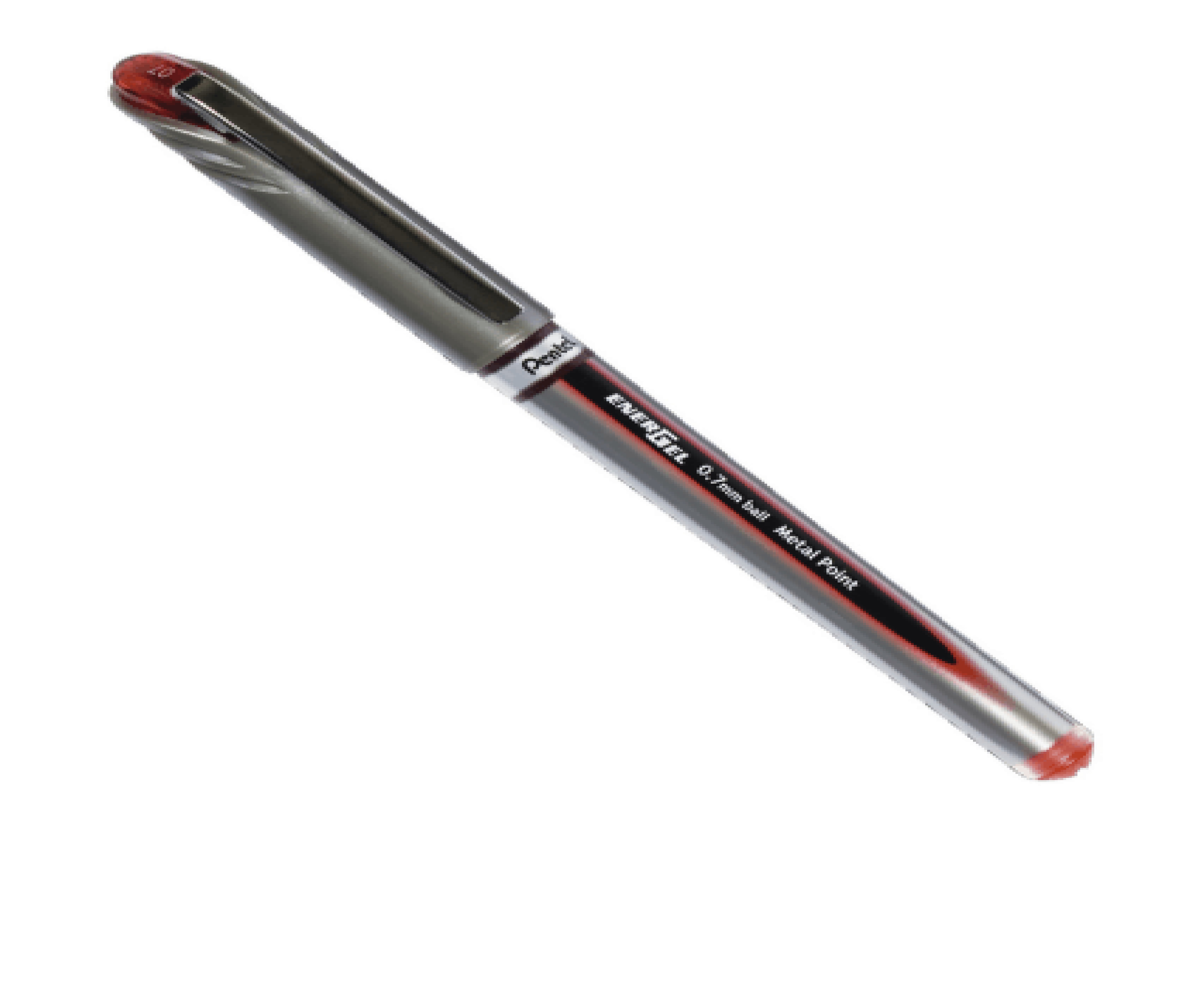 Bolígrafo Gel Pentel Energel Punta Metálica 0.7 mm Rojo