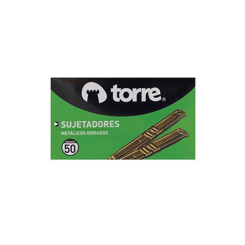 ACCOCLIP TORRE DORADO CAJA DE 50 UNIDADES