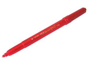 MARCADOR PERMAN.PAX(PTA.REDOND)FIBRA MARK ROJO