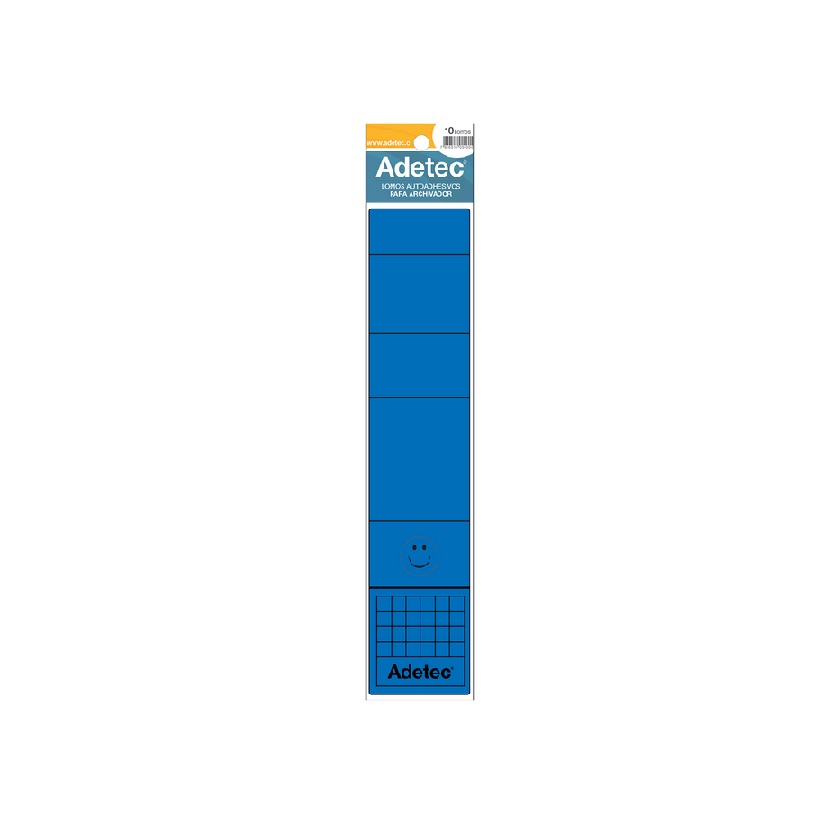 Lomo Archivador Adetec Adhesivo Ancho Azul 10 Unidades