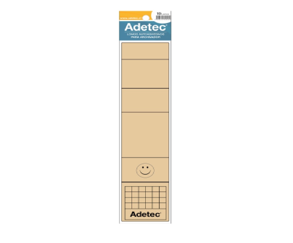 Lomo Archivador Adetec Adhesivo Ancho Beige Paquete de 10 Unidades