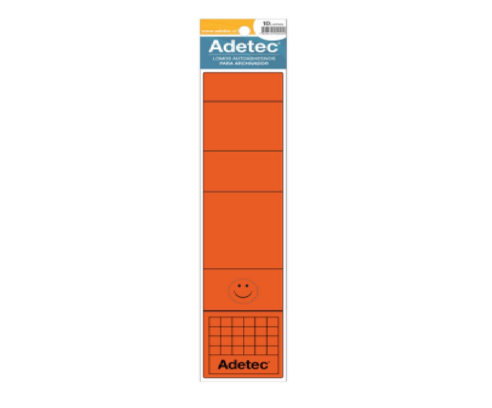 Lomo Archivador Adetec Adhesivo Ancho Rojo 10 Unidades