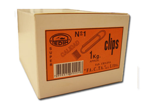 CLIPS METALICO 30MM 1 KILO PUNTA REDONDA PEDIN