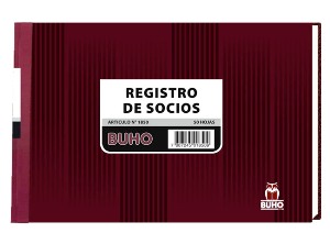 LIBRO REGISTRO SOCIOS BUHO 1850 ( OFICIO )
