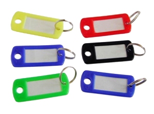 LLAVERO PLASTICO C/PLACA COLORE SURT. HAND PRECIO X 10 UNIDADES