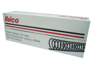 ESPIRALES ENCUAD.38MM NEGRO 58 PASOS 25UD IBICO