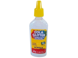COLA GLITTER ACRILEX CRISTAL REF209 FCO. 35GR.