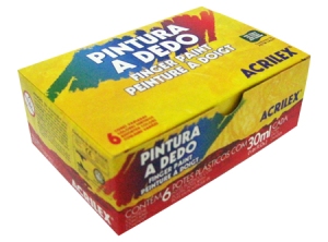 PINTURA AL DEDO 6 UN ACRILEX ESTUCHE