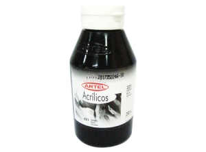 PINTURA ACRILICA 250 ML. NEGRO 221 ARTEL