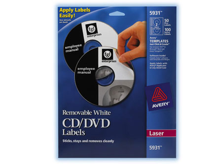 ETIQUETA AVERY 5931 CD BLANCO MATTE 50UD LASER