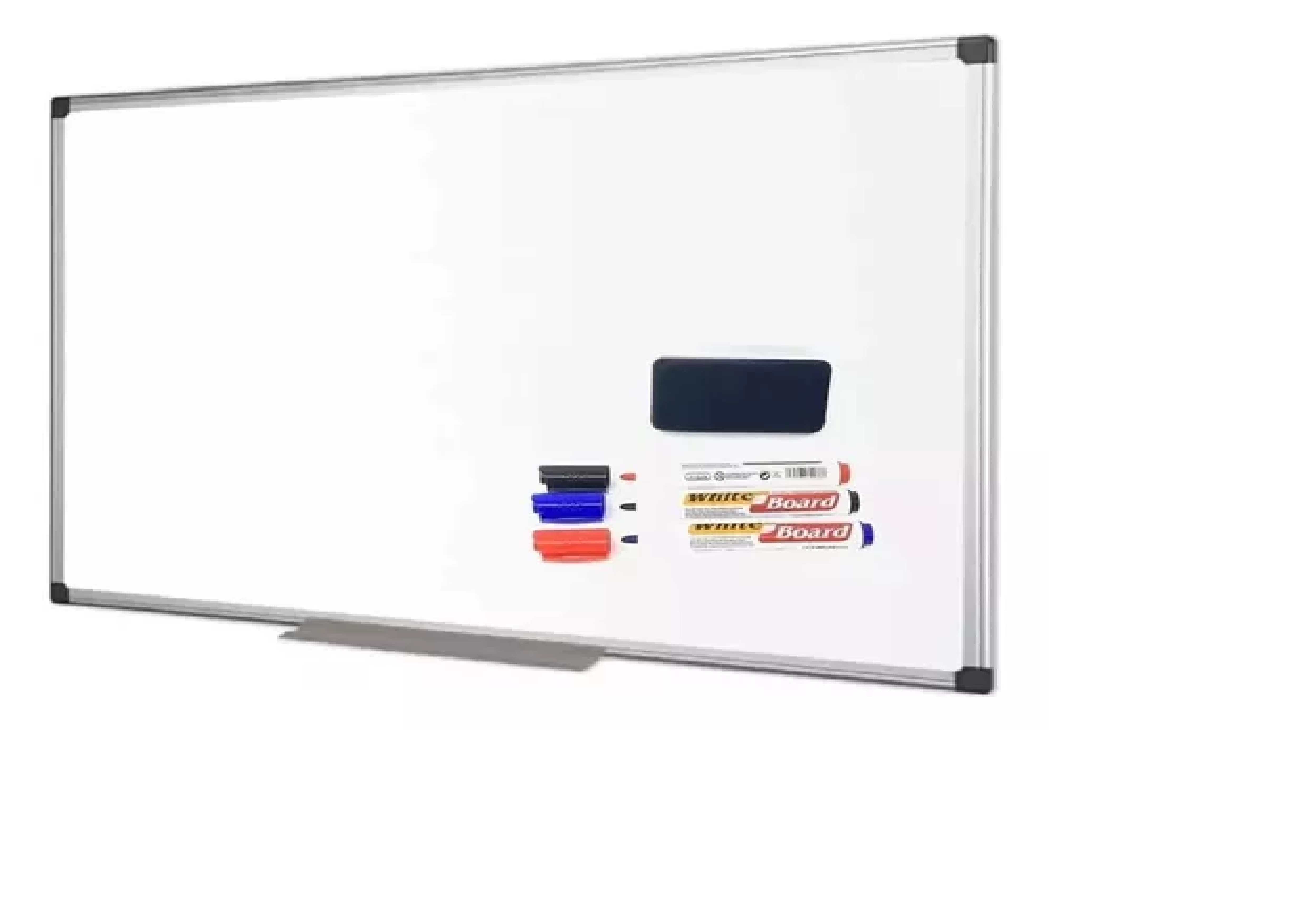 PIZARRA ACRILICA BLANCA 60X90 CM + SET 3 PLUMONES Y BORRADOR